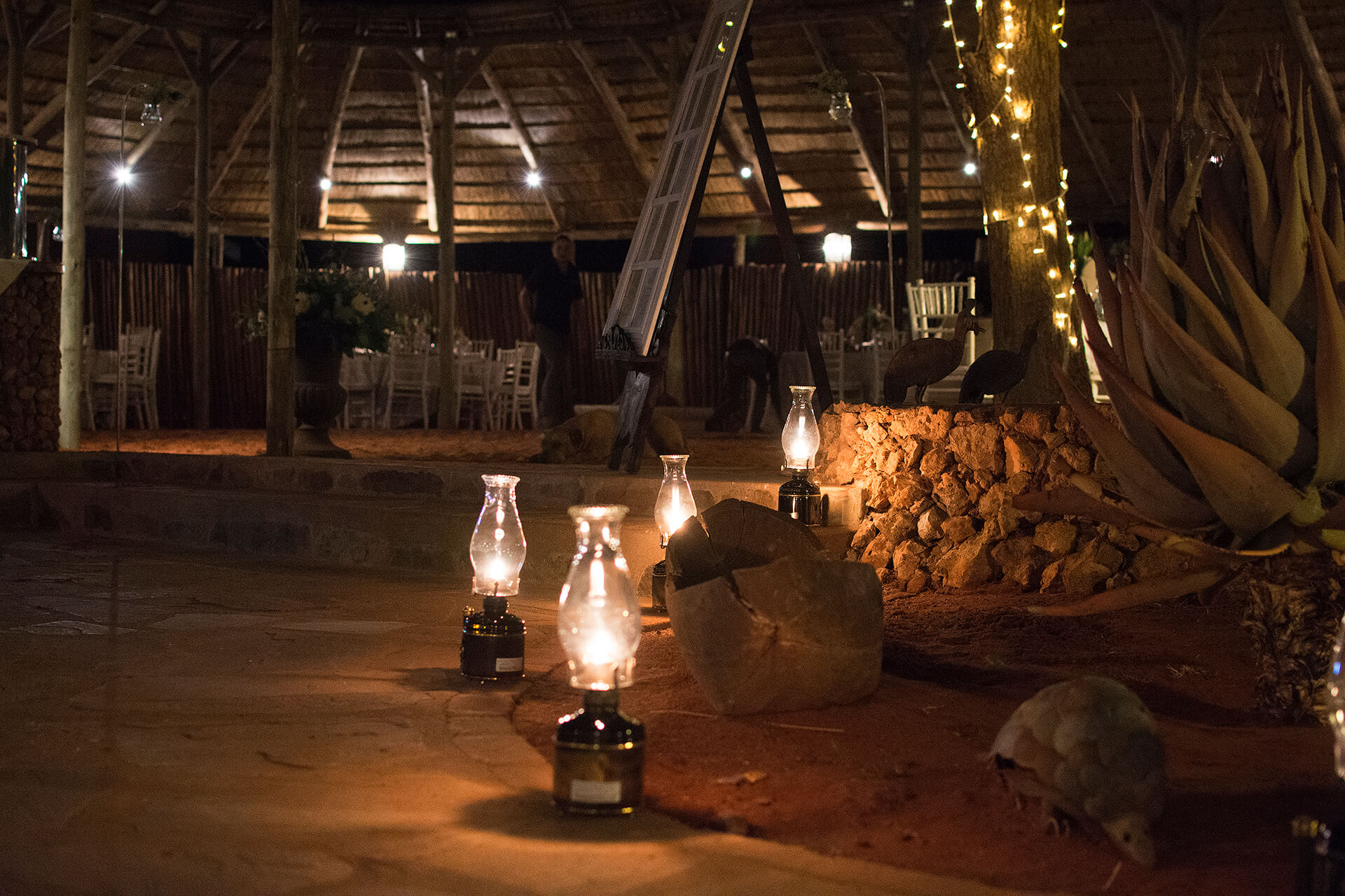 Bagatelle Lodge - Kalahari Game Ranch - Namibia - Wedding setup